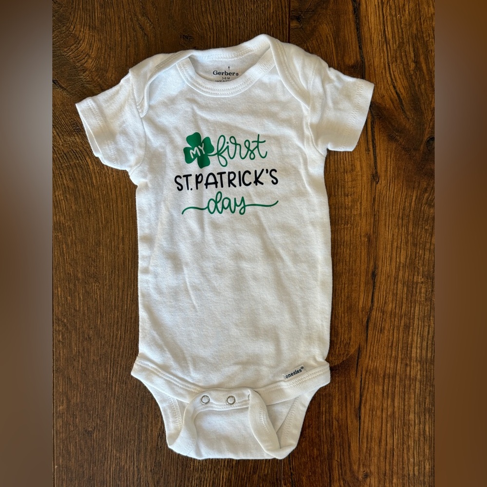 ✨4/$15✨ My First St Patrick’s Day Baby Onesie Gerber Size Various